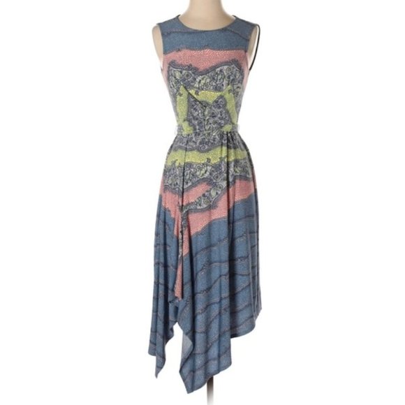 BCBGMAXAZRIA Ezra Floral Print Asymmetrical Dress - Picture 2 of 7